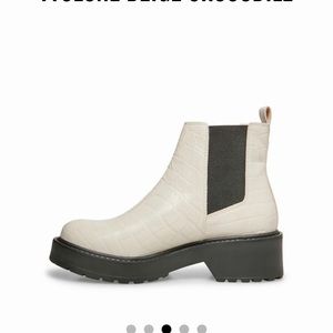 Steve Madden TYCLONE BEIGE CROCODILE boots